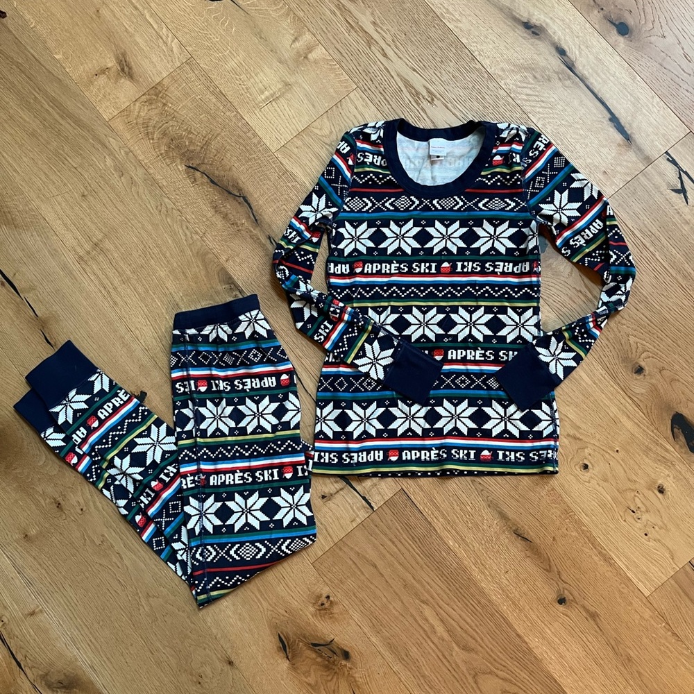 Hanna Andersson Holiday Print Long John Pajamas